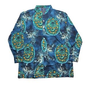 Vintage 2000s Y2K American Eagle Outfitters long sleeve abstract shirt‎ LARGE